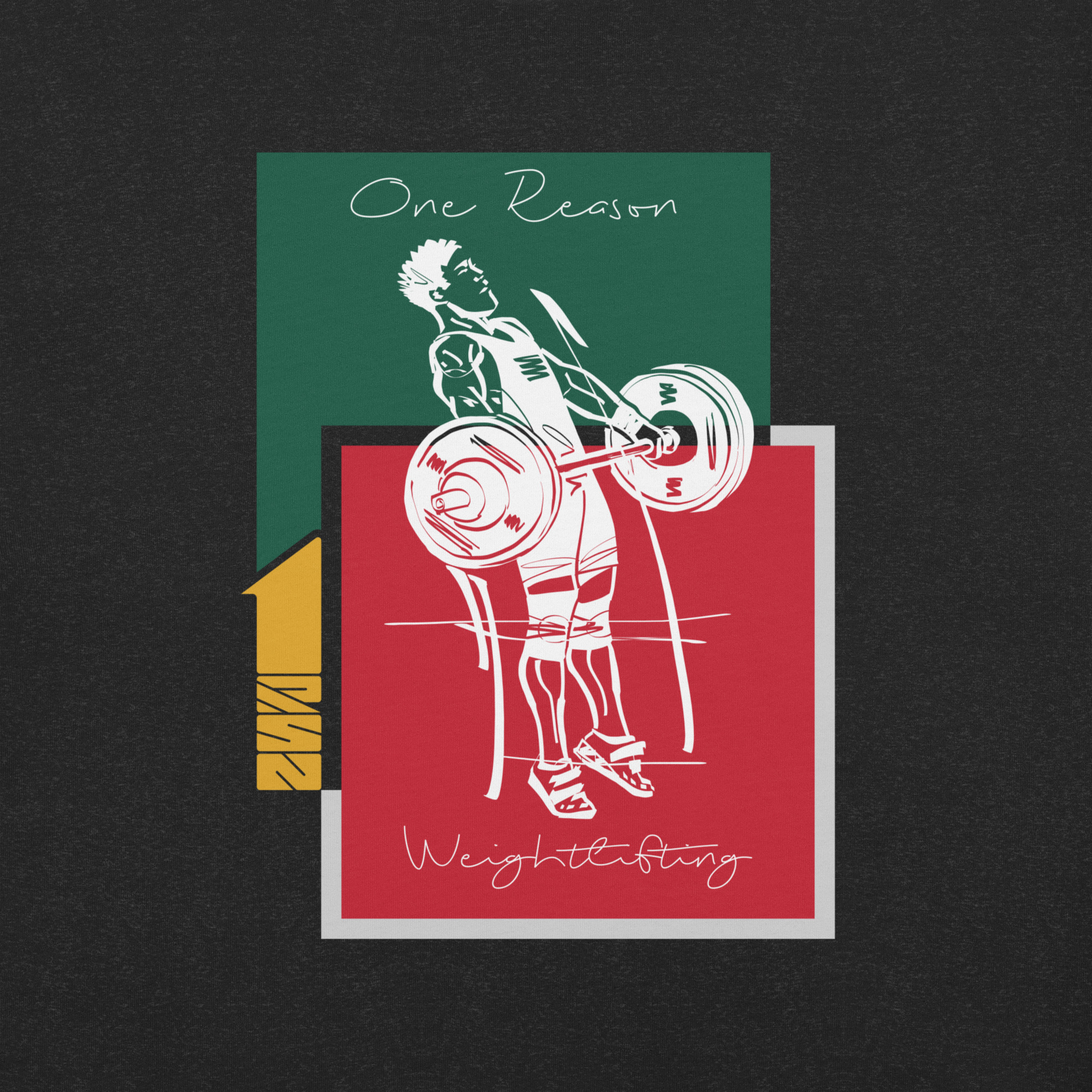 One Reason – Lifter Green Red Tee