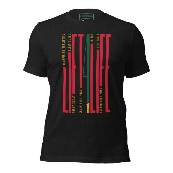 Lift4Life – Vertical Black Tee