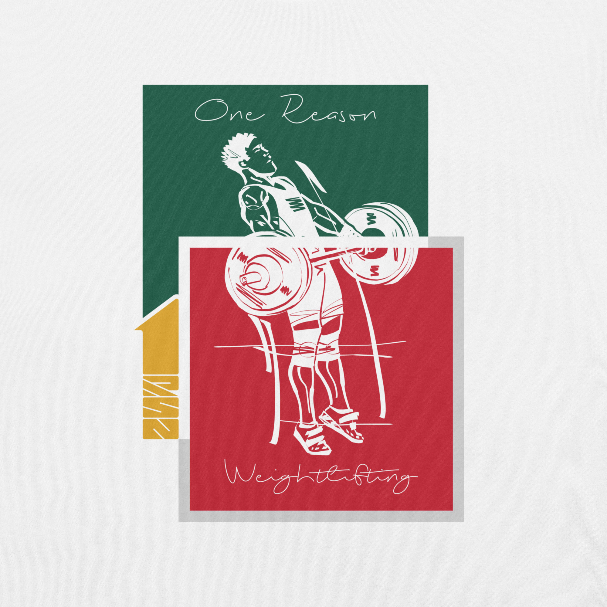 One Reason – Lifter Green Red Tee