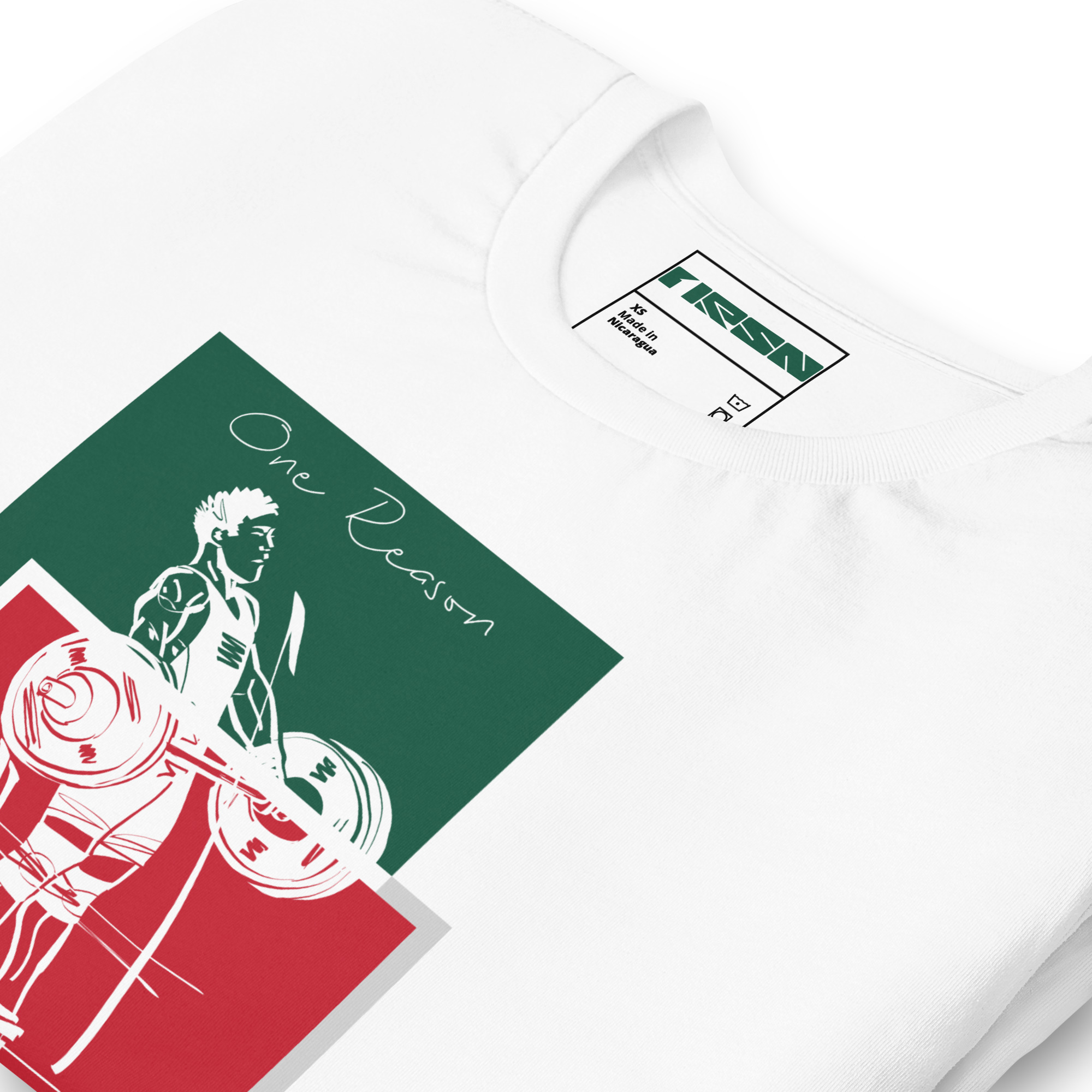 One Reason – Lifter Green Red Tee